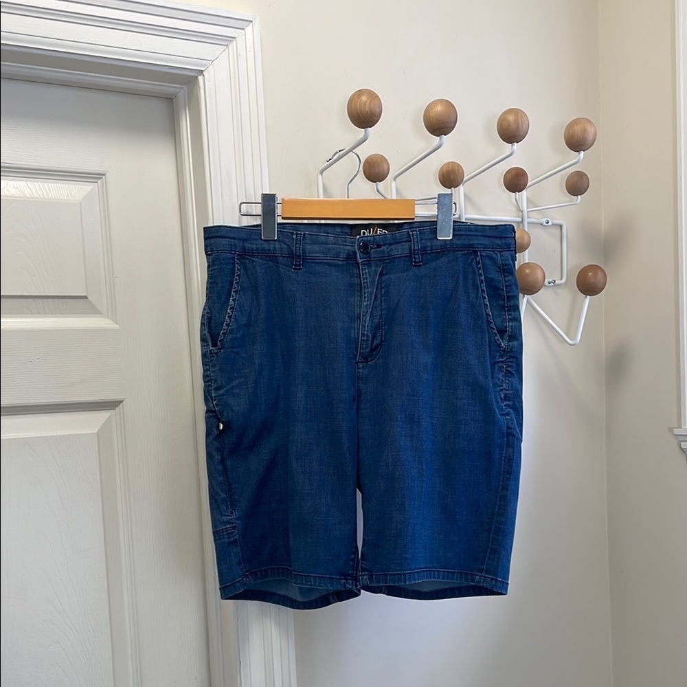 DU/ER - Tencel Blend Light Weight Denim Jean Shorts - Blue - 34